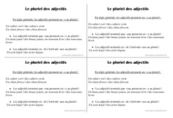 Pluriel des adjectifs - Cours, Leçon : 4ème Harmos - PDF gratuit à imprimer