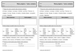 Distinguer les noms propres des noms communs - Exercices : 4ème Harmos - PDF à imprimer