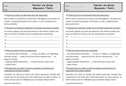 Majuscule et point - Exercices - Comment ponctuer une phrase : 4ème Harmos - PDF à imprimer