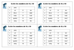 Ecrire les nombres de 0 à 10 - Cours, Leçon - Numération : 4ème Harmos - PDF gratuit à imprimer