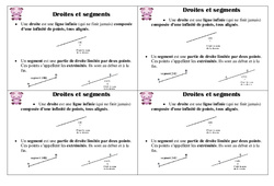 Droites et segments - Cours, Leçon - Géométrie : 4ème Harmos - PDF gratuit à imprimer