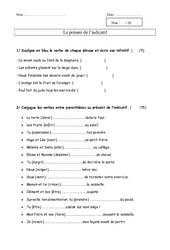 Exercice Le présent - Conjugaison - Exercices : 4ème Harmos - PDF à imprimer