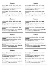 Nom - Cours, Leçon - Grammaire : 4ème Harmos - PDF à imprimer