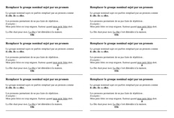 Remplacer le groupe nominal sujet par un pronom - Exercices - Grammaire : 4ème Harmos - PDF à imprimer