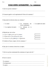 Commune - Examen Evaluation : 5ème Harmos - PDF à imprimer