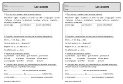 Accents - Exercices  : 4ème Harmos - PDF à imprimer