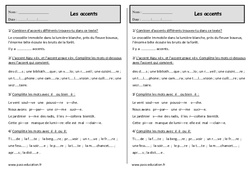 Accents - Exercices - Orthographe : 4ème Harmos - PDF à imprimer