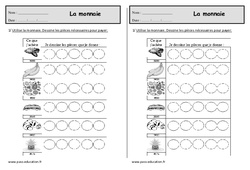 Monnaie - Euros - Exercices  : 4ème Harmos - PDF à imprimer