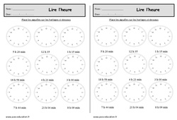 Heure - Exercices - Apprendre à lire l'heure : 4ème Harmos - PDF à imprimer