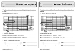 Mesures de longueur - Exercices cm, m et km : 4ème Harmos - PDF à imprimer