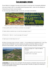 Les paysages ruraux - Exercices : 5ème Harmos - PDF à imprimer