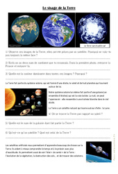 Le visage de la Terre - Exercices : 5ème Harmos - PDF à imprimer