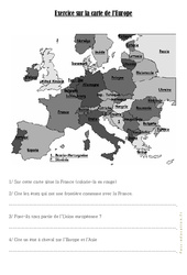 Carte de l’Europe - Exercices : 6ème, 7ème Harmos - PDF à imprimer