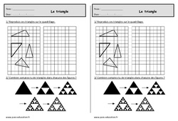 Triangles - Exercices  : 4ème Harmos - PDF à imprimer