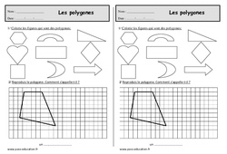 Polygones - Exercices de géométrie : 4ème Harmos - PDF à imprimer