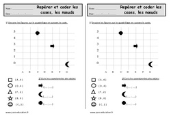 Cases - Nœuds - Exercices : 4ème Harmos - PDF à imprimer