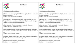 Problèmes - Exercices calcul - 2 - Mathématiques : 4ème Harmos - PDF à imprimer