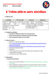 Séquence - Fiche de préparation Education aux médias - Séquence - Fiche de préparation : 6ème, 7ème Harmos - PDF à imprimer