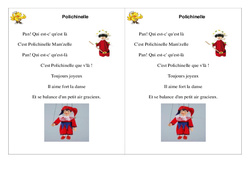 Poésie carnaval - Polichinelle -   Français : 4ème Harmos - PDF à imprimer