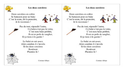 Poésie - Les deux sorcières -   Français : 4ème Harmos - PDF à imprimer