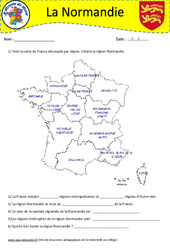 Normandie - Je découvre ma région : 6ème, 7ème Harmos - PDF à imprimer