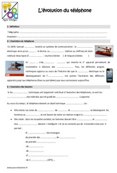 Evolution du téléphone - Cours, Leçon : 6ème, 7ème Harmos - PDF à imprimer