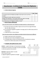 Je découvre le réseau mobile - Exercices : 6ème, 7ème Harmos - PDF à imprimer