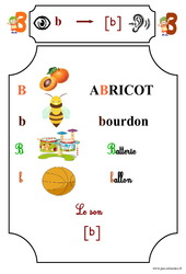 Le son [b] - Etude des sons - Lecture : 3eme Harmos - PDF à imprimer