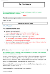 Réaliser un objet technique - Le cerf volant - Fiche de préparation : 6ème, 7ème Harmos - PDF à imprimer