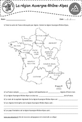 Auvergne - Rhône - Alpes - Je découvre ma région : 6ème, 7ème Harmos - PDF à imprimer