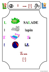 Le son [l] - Etude des sons - Lecture : 3eme Harmos - PDF à imprimer