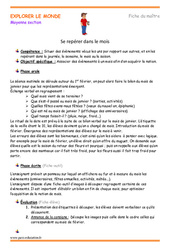 Séquence - Fiche de préparation Se repérer dans le mois - Séquence - Fiche de préparation : 1ère Harmos - PDF à imprimer