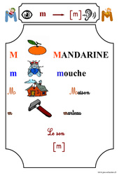 Le son [m] - Etude des sons - Lecture : 3eme Harmos - PDF à imprimer