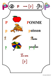 Le son [p] - Etude des sons - Lecture : 3eme Harmos - PDF à imprimer