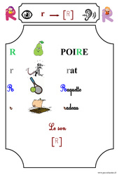 Le son [r] - Etude des sons - Lecture : 3eme Harmos - PDF à imprimer