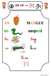 Le son [ã] - Etude des sons - Lecture : 3eme Harmos - PDF à imprimer