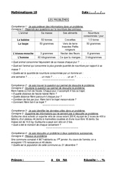 Problèmes - Examen Evaluation : 6ème, 7ème Harmos - PDF à imprimer