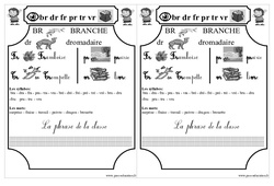 Le son  br dr fr pr tr vr - Etude des sons - Lecture : 3eme Harmos - PDF à imprimer