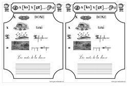 Le son  x [ks] x [gz] - Etude des sons - Lecture : 3eme Harmos - PDF à imprimer