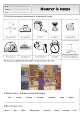 Mesurer le temps - Exercices - Espace temps : 4ème Harmos - PDF à imprimer