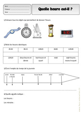 Quelle heure est - il ? - Exercices - Espace temps : 4ème Harmos - PDF à imprimer