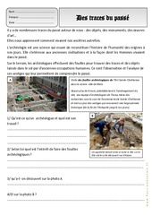 Traces du passé - Exercices - Espace temps : 4ème Harmos - PDF à imprimer