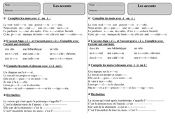 Accents - Exercices 2 - Orthographe : 4ème Harmos - PDF à imprimer