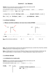 Exercice Division - Calculs - Exercices - Examen Contrôle - Mathématiques : 8ème Harmos - PDF à imprimer