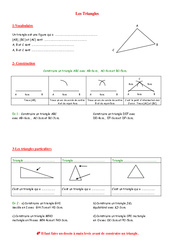 Triangles - Géométrie - Exercices - Examen Contrôle - Mathématiques : 9eme Harmos - PDF à imprimer