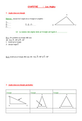 Angles - Géométrie - Exercices - Examen Contrôle - Mathématiques : 9eme Harmos - PDF à imprimer