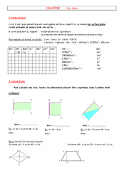 Aires - Grandeurs et Mesures - Exercices - Examen Contrôle - Mathématiques : 9eme Harmos - PDF à imprimer