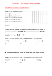 Fractions - Numération - Exercices 2 - Examen Contrôle - Mathématiques : 9eme Harmos - PDF à imprimer