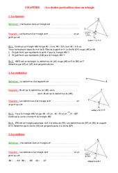 Droites remarquables - Géométrie - Exercices - Examen Contrôle - Mathématiques : 10ème Harmos - PDF à imprimer