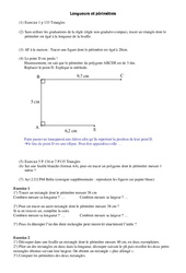 Longueurs - Périmètre - Cours - Grandeurs et Mesures - Mathématiques : 8ème Harmos - PDF à imprimer